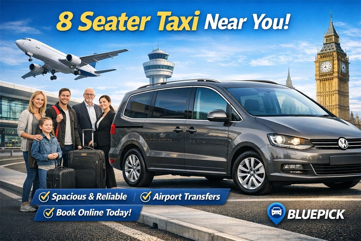 8 Seater Taxi Near Me | Group Airport Transfers | Bluepick